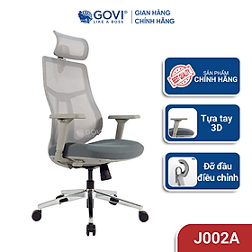 Ghế xoay văn phòng công thái học GOVI Jumo J002A - Khung ghế chắc chắn, tựa tay 3D nâng hạ