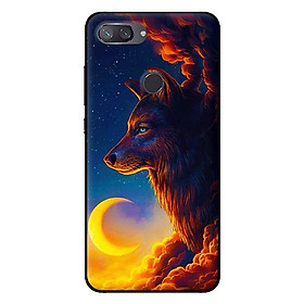 Ốp lưng in cho Xiaomi Mi 8 Lite mẫu Sói Và Mặt Trăng - Hàng chính hãng