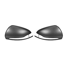 1 Pair-Car Rearview Mirror Cover Vehicle Mirror Case ABS Carbon striation Caps Shell Replacement for Mercedes-Benz