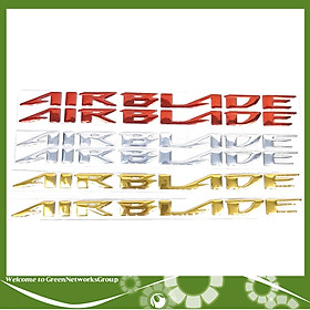Tem chữ nổi xe Air Blade mạ xi - Tem chữ Airblade Green Networks Group