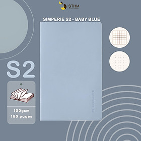 [STHM stationery] - Sổ tay bìa mềm Simperie S2- 160 trang 100gsm - Bìa da PU cao cấp