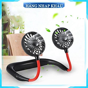 Mua Quạt mini cầm tay đeo cổ 2 cánh 3 chế độ gió siêu mát