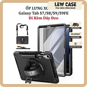 Ốp Lưng chống sốc Samsung Galaxy Tab S7/S8/S9/S9FE xoay 360 cầm tay kèm chân dựng