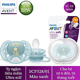 Núm ty ngậm siêu mềm Philips Avent cho bé từ 6 đến 18 tháng tuổi