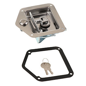 Stainless Steel Truck Toolbox Lock Latch Paddle Handle Trailer Tool w 2 Key
