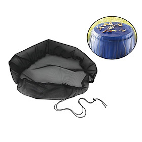 Outdoor Mesh Cover Netting with Drawstring Filter Leaves for Rain Barrels