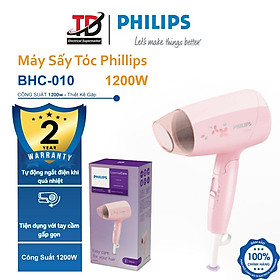 Máy Sấy Tóc Philips BHC010, Công Suất 1200W - Thiết Kế Gập, Du Lịch