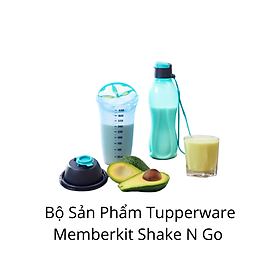 Bộ bình lắc kín khí kín nước Tupperware Shake N Go có vạch đo thể tích nhựa nguyên sinh