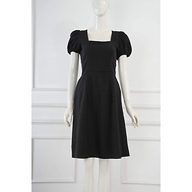 Đầm nữ ngắn tay dáng xòe khoét lưng trẻ trung họa tiết kẻ caro thiết kế cao cấp tkfashion - dkb174