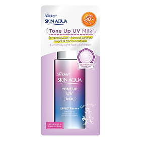 Sữa chống nắng nâng tông dành cho da dầu/hỗn hợp Sunplay Skin Aqua Tone Up UV Milk Lavender SPF50+ PA++++ (50g)