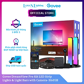 Combo Đèn LED dây đổi màu theo màn hình và Thanh đèn led RGBIC Govee Dreamview TV Backlights T1 Pro H605B (55-65")