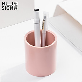 Ống cắm bút để bàn cao cấp Nusign - Chất liệu nhựa cao cấp - Xanh dương/Hồng 1 chiếc - NS023