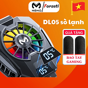 Quạt Tản Nhiệt Sò Lạnh MEMO DL05 Hàng Nhập Khẩu - Thế Hệ Mới Nhất, Hỗ Trợ Làm Mát Tối Ưu Khi Chơi Game, Livestream