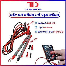 Dây thử của đồng hồ điện tử, Que đo dây đo đồng hồ vạn năng 20A 1000V mềm dẻo chất lượng cao, Cặp bút thử điện - Điện Lạnh Thuận Dung