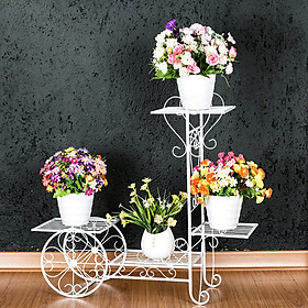 Kệ hoa / cây cảnh 4 chậu- hình bánh xe