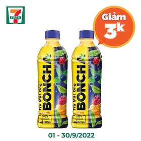 Combo 2 chai Trà Mật Ong Boncha Việt Quất 450ml