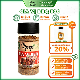 Gia Vị Nướng BBQ Tự Nhiên Vipep Hũ Nhựa Tròn 50g