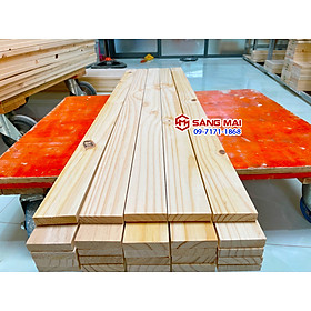 [MS146] Thanh gỗ thông rộng 6cm x dày 1,5cm x dài 120cm + láng mịn 4 mặt