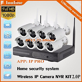 Mua Bộ Kit Camera wifi 8 Kênh IP NVR 2.0MP