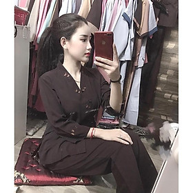 Đồ Lam Đi Chùa# Lãnh Tụ Phối Nữ # Đồ Bộ Nữ # Quần Áo Nữ