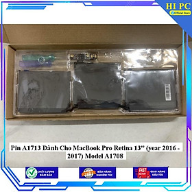 Pin A1713 Dành Cho MacBook Pro Retina 13'' (year 2016 - 2017) Model A1708 - Hàng Nhập Khẩu 
