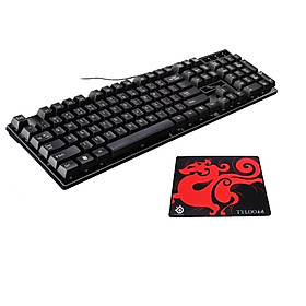 Mua  TẶNG LÓT CHUỘT  Bàn phím Q17 giả cơ game chuyên dụng + LÓT CHUỘT