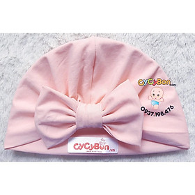 Mũ Nón Turban  Màu Da Chất Vải Cotton 4 Chiều Bao Co Giãn Cho Bé Gái - Có Đủ Kiểu và Size Kể Cả Size Sơ Sinh !