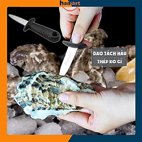 Mua Dao Tách Vỏ Hàu Thép Không Rỉ Cán Đen INOX Cứng Cáp Tách Sò Mở Vỏ Hải Sản Tiện Lợi