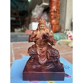 Mua Tượng quan công đọc sách bằng gỗ trắc kt 15×10×7cm