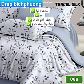 Bộ drap gối Tencel vải Hàn Quốc , đỉnh cao mát , mềm mại { drap và 3 áo gối