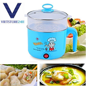 Mua CA NẤU MÌ SIÊU TỐC SIZE 18CM LOẠI CÓ LỒNG HẤP (màu ngẫu nhiên)