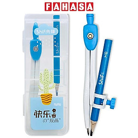 Bộ Compa Kèm Bút Chì Gỗ - ShiF 3130 - Màu Xanh Dương