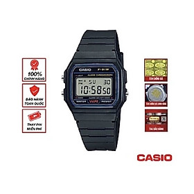 Đồng Hồ Unisex Chính Hãng Casio F-91W-1DG Dây Nhựa