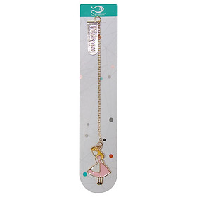 Bookmark Kẹp Sách Kim Loại Phối Charm Hình Alice - Mẫu 6