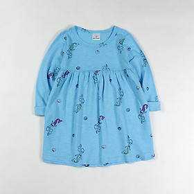 Đầm xanh biển người cá tay dài cho bé gái 1-5 tuổi từ 10 đến 20 kg 04885