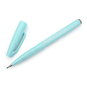 Bút lông viết chữ calligraphy Pentel Fude Touch Brush Sign Pen - Màu xanh da trời nhạt (Pale Blue)