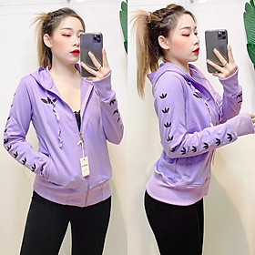 Áo khoác nỉ thun coton da cá chống nắng cao cấp nhiều màu MS046 Freesize 40- 56kg