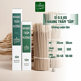 Mua Nhang Trầm Hương Yên 23-30cm Sỉ 0.5kg Loại Thân  Tâm  Tuệ Sạch Tự Nhiên Ít Khói Thờ Cúng Xông Nhà - Trầm Tâm