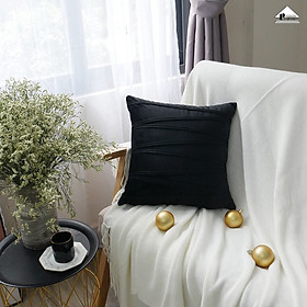 Mua Vỏ Gối Tựa Lưng Sofa Trang Trí Nhung Dập Sọc Ziczac PV9637