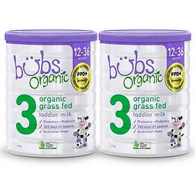 Combo 2 hộp sữa bò hữu cơ Bubs nhập khẩu nguyên hộp từ Úc