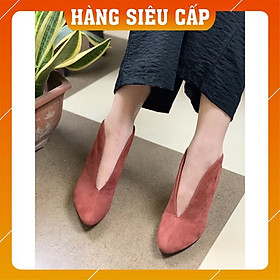 Boot nữ, giày nữ cao cổ, cao gót, da lộn siêu êm, siêu ôm, màu đẹp Hàng y ảnh, chất cực đẹp