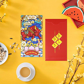 Bao Lì Xì Tân Sửu 2021 - Tấn Tài Tấn Lộc (10 Cái)