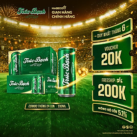 Combo 2 Thùng Bia Trúc Bạch - Thùng 24 lon 330ml