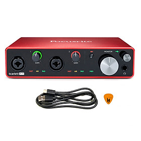 Focusrite Scarlett 4i4 Gen 3 Sound Card Âm Thanh Hàng Chính Hãng - Focus USB Audio Interface SoundCard (3rd - Gen3) - Kèm Móng Gẩy DreamMaker