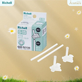 Ống hút S-15 chống sặc AXSTARS Richell Nhật Bản - 2 bộ | Baby