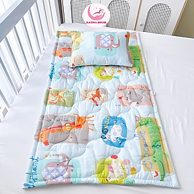 Bộ gối nệm cho bé đi học mầm non, tiểu học, trung học Katina House, vải tencel mềm mại thoáng mát