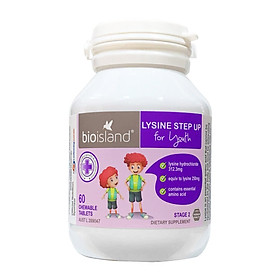 Thực Phẩm Sung Dinh Dưỡng Vitamin Cho Trẻ Australia Bio Island Lysine Step Up For Youth