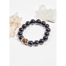 Vòng tay phong thủy đá obsidian charm tài lộc 10mm mệnh thủy , mộc - Ngọc Quý Gemstones