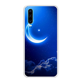 Ốp lưng dẻo cho điện thoại Huawei P30 - 0220 MOON01 - Hàng Chính Hãng