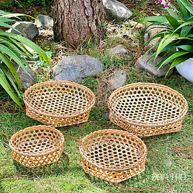 Mua Vĩa Lùng Đan Trà - Vĩa Lùng Đựng Hoa Quả  Rau Củ - Vĩa Lùng Decor Không Gian Phòng Bếp-Nội Thất Decor Mây Tre Đan